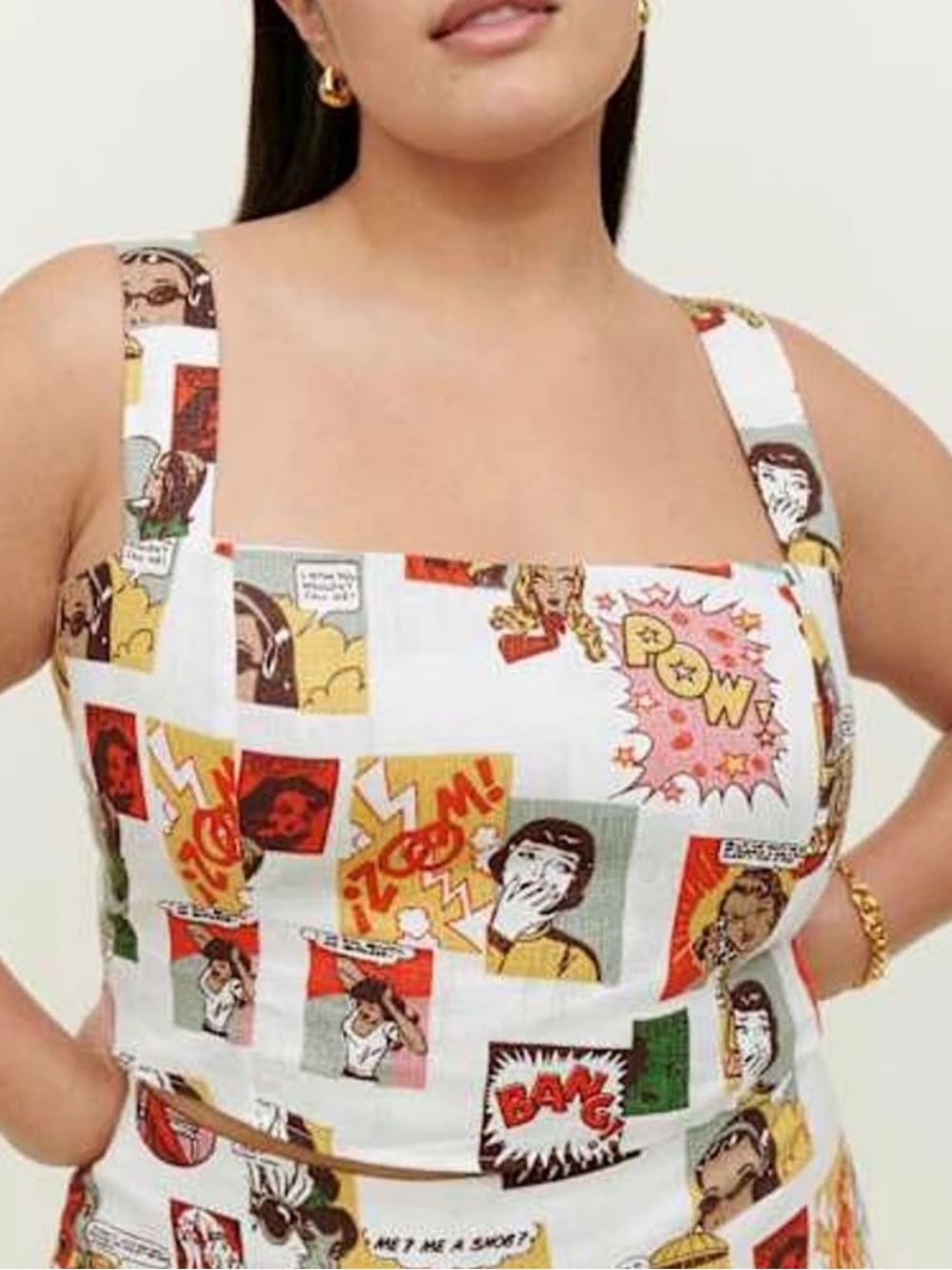 Reformation Vio Linen Top Comic Book